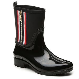 Tommy Hilfiger Frills Black Rain Boots